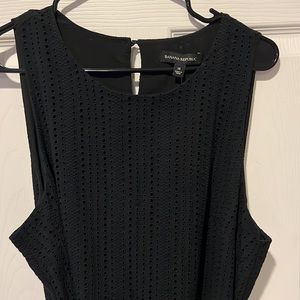 Banana Republic Sleeveless Eyelet Belted Dress Size 14 NWT